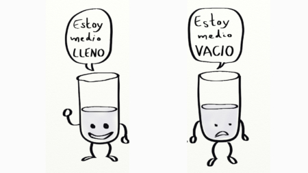 El vaso medio lleno o medio vacío