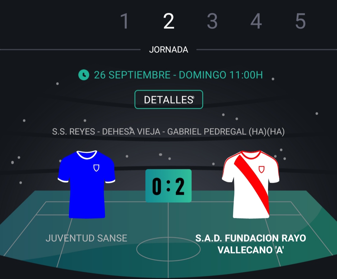 Juventud Sanse 0-2 Rayo Juvenil A Femenino. La primera a domicilio.