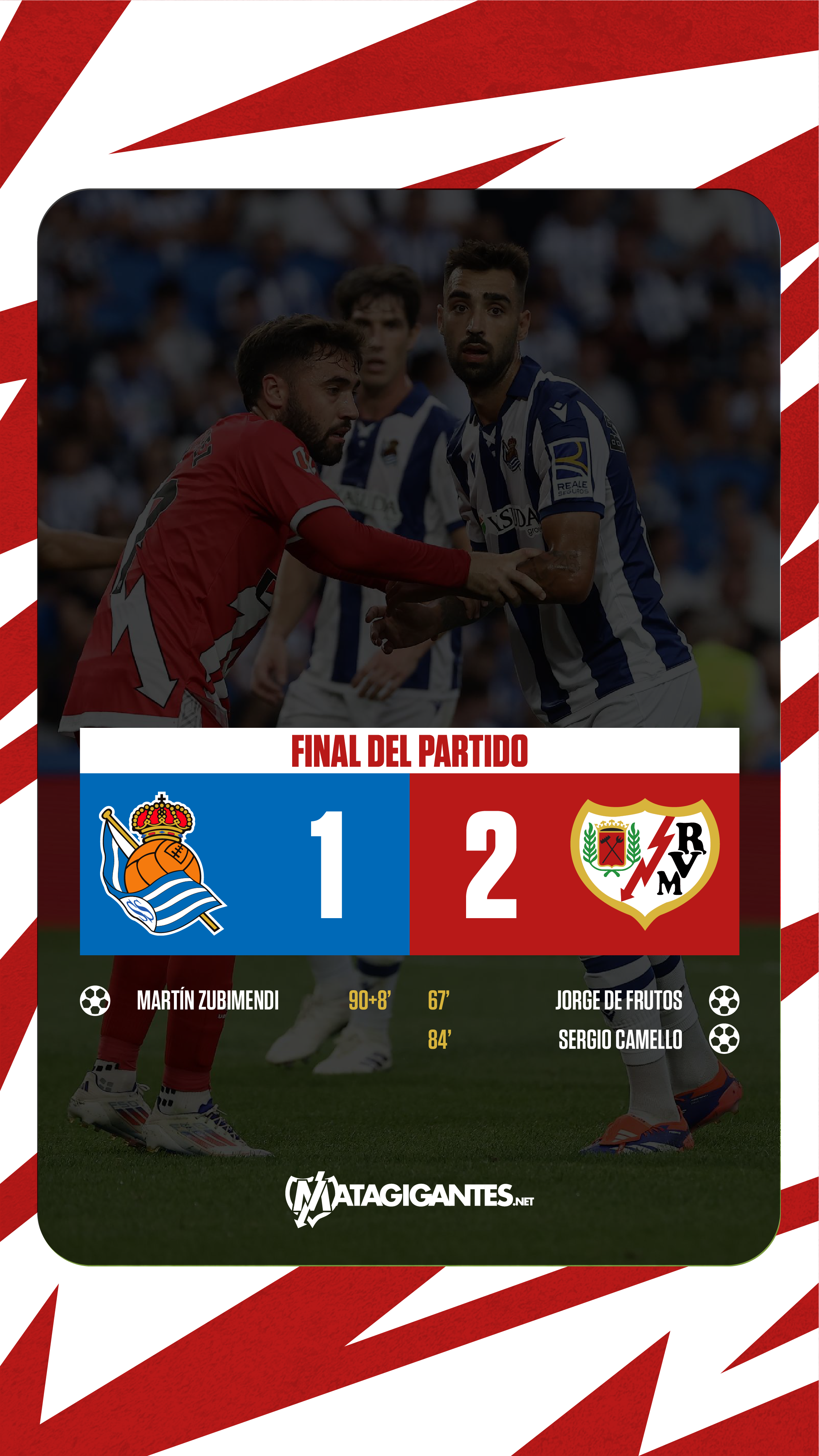 Real Sociedad 1-2 Rayo Vallecano: rompiendo pronósticos